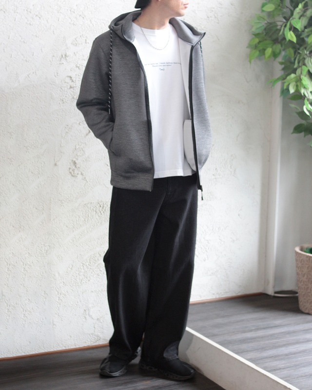 【NomA】ストレッチダンボールジップパーカー　(260205)