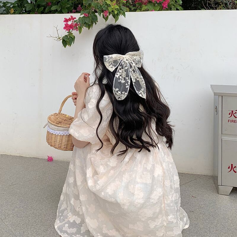 スリーブドレス サマースタイルウェスト薄手Vネックロングスカート 夏物 試着室23289473357