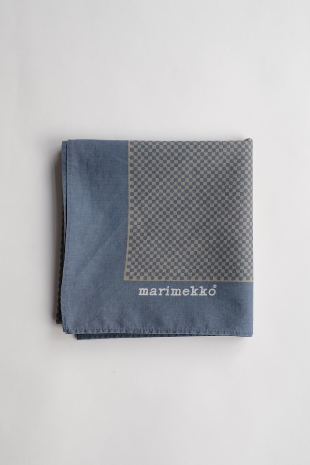 Marimekko blue grey geometric square cotton scarf Marimekko blue grey geometric square cotton scarf
