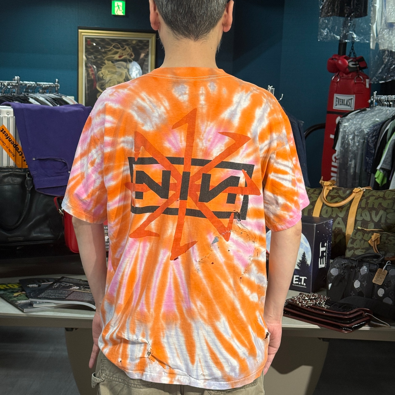 【NINE INCH NAILS】ナイン・インチ・ネイルズ "THESPIN" 90's Vintage タイダイTシャツ