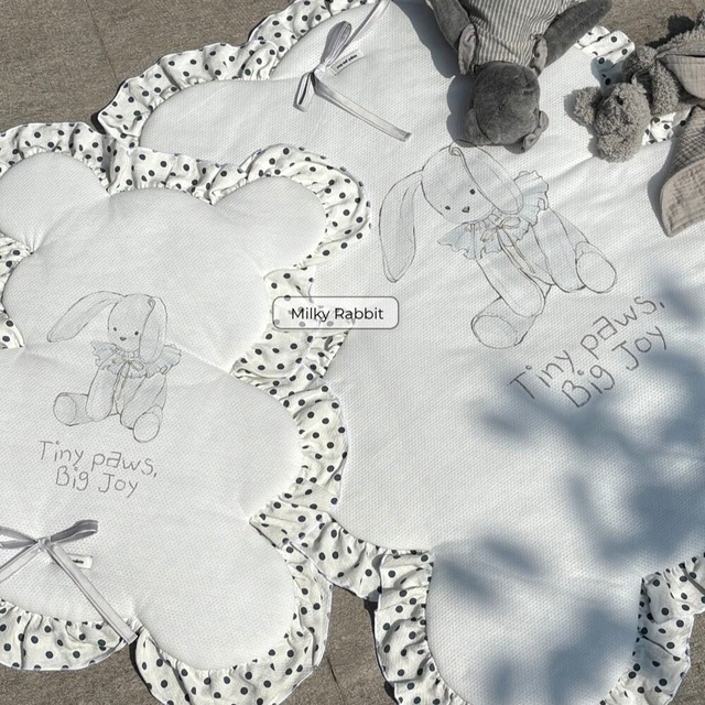 【予約】[cozy-n] Teddy Friend Play Rug /Milky Rabbit [L]