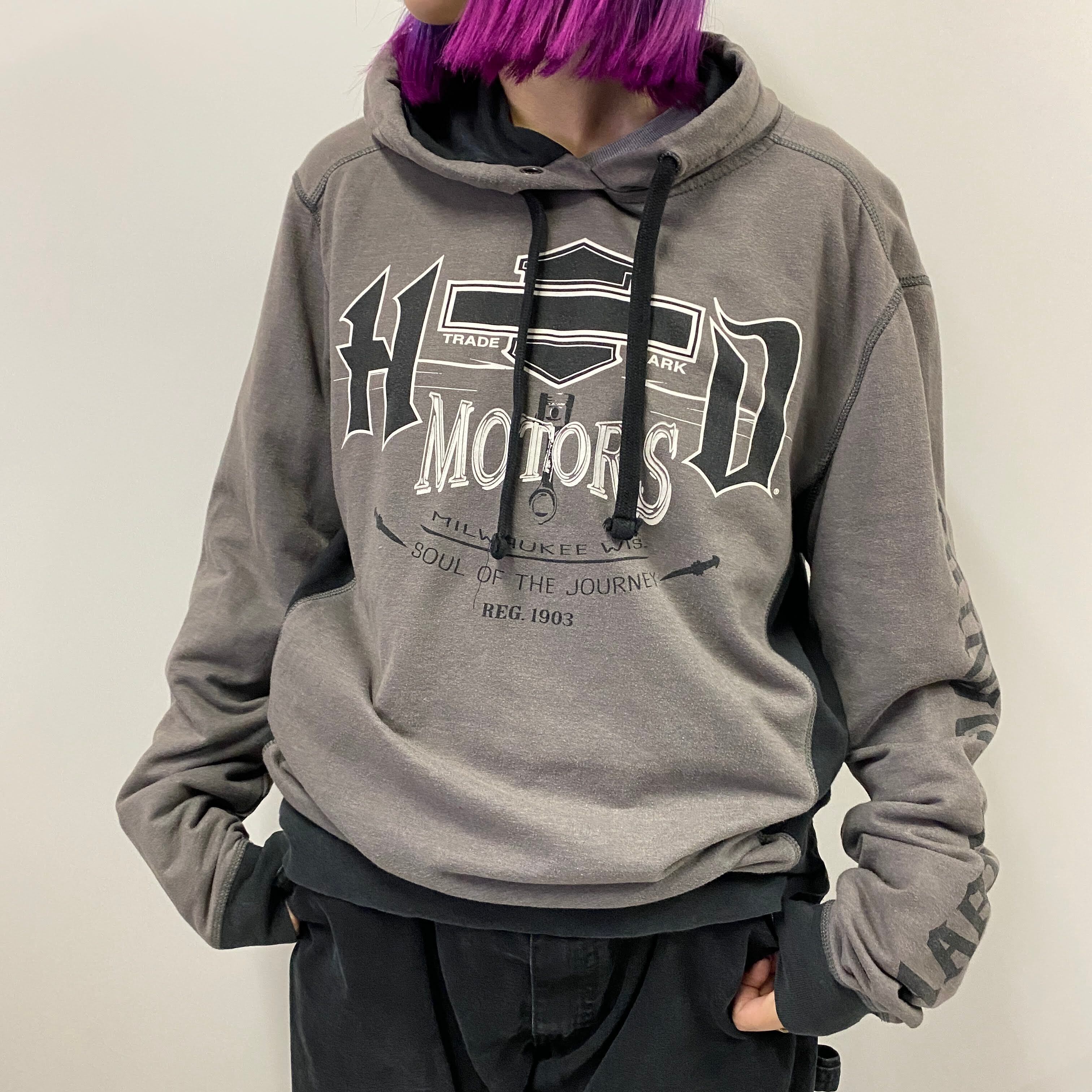 Harley Davidson ハーレーダビッドソン プリント スウェットパーカー メンズs 古着 バイク モーターサイクル プルオーバーパーカー グレー 袖プリ パーカー Ha10 Cave 古着屋 公式 古着通販サイト Harley Davidson ハーレーダビッドソン プリント スウェットパーカー メンズs 古着 バイク モーターサイクル プルオーバーパーカー グレー 袖プリ パーカー Ha10 Cave 古着屋 公式 古着通販サイト