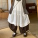 裾タックワイドパンツ ・12243