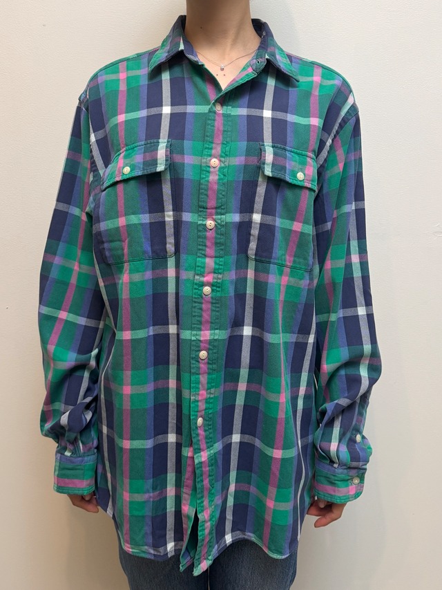 BL18-14 USED Ralph Lauren CHECK SHIRT -MULTI-