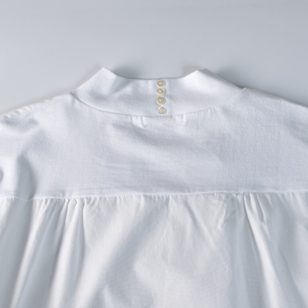 Fabrique en planete terre ファブリケアンプラネテール コンビネーションモックネック・ホワイト【送料無料】