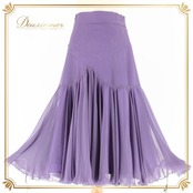 社交ダンス 衣装 スタンダード スカート レッスンウェア レディース Coral パープル系 紫 無地 シンプル 練習着 レース フォーマル 上品 バイオレット 大人 色香 ふんわり 二重スカート 上品 シルエット フェミニン おしゃれ 伸縮性 練習用 合わせやすい 美しい 体型カバー 通気性 軽量 柔らかい コーディネート 着回し 上下セット 経済的