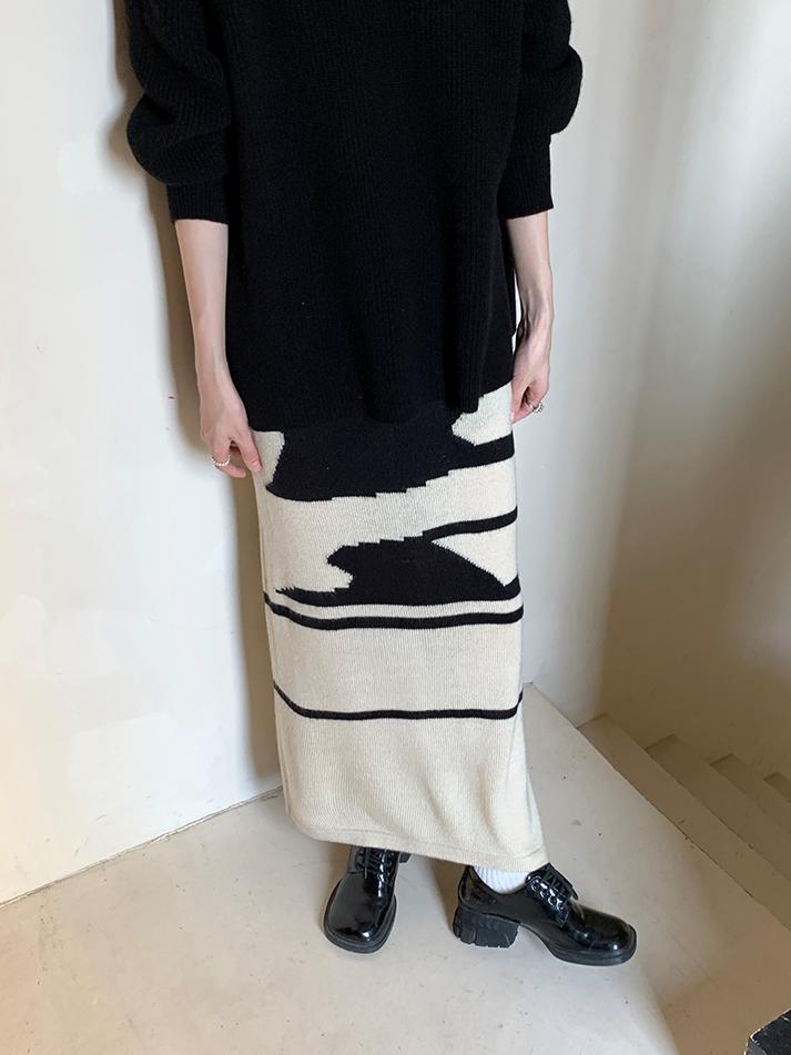 High waist knit skirt（ハイウエストニットスカート）c-114