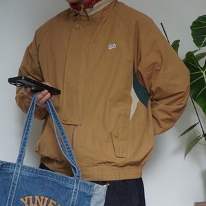 Color Block 2way Stand Collar Jacket [2177]