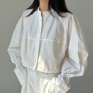 ベルシェイプカフスブラウス ・21495