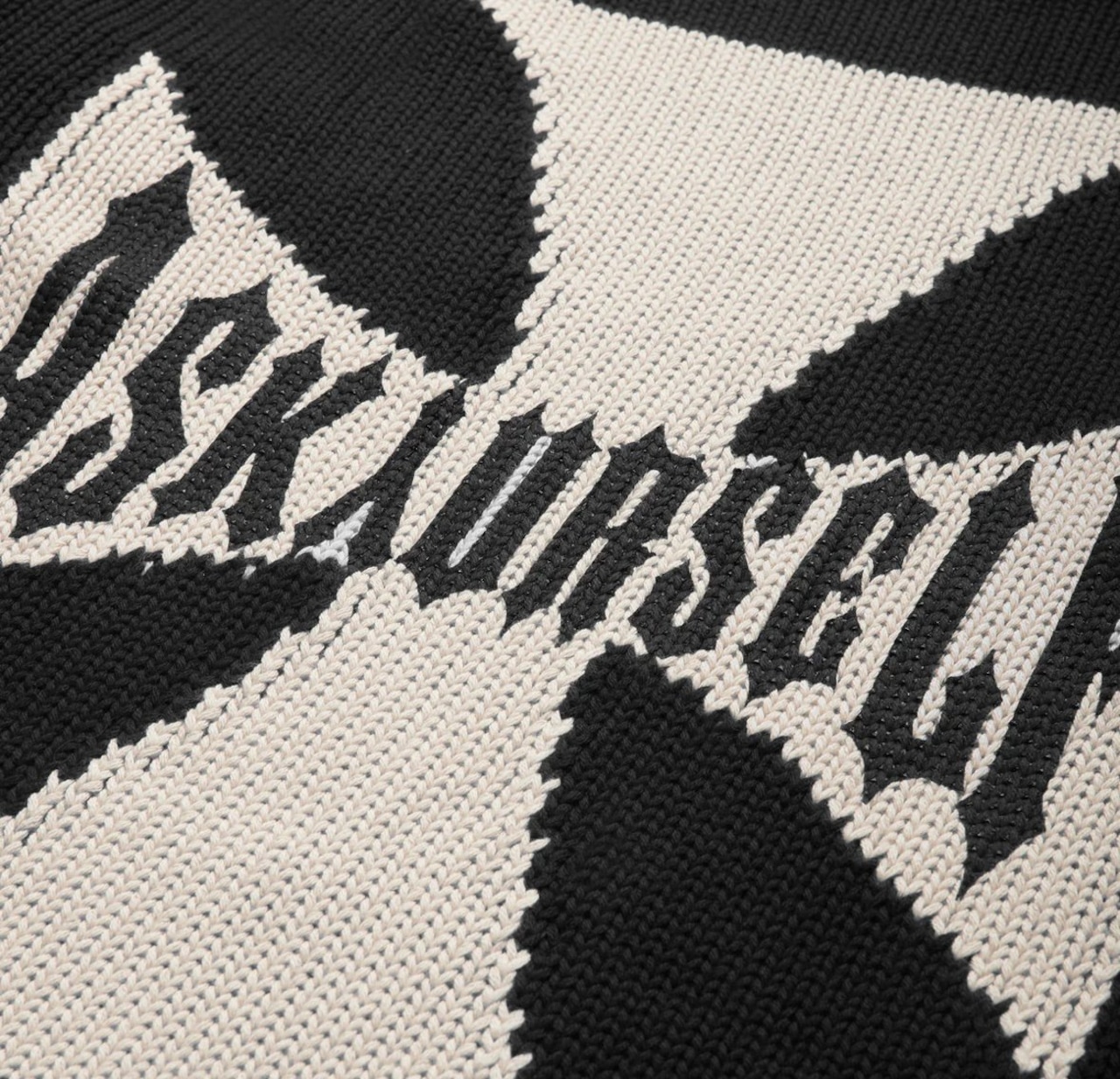 ASKYURSELF / rider cross knit black