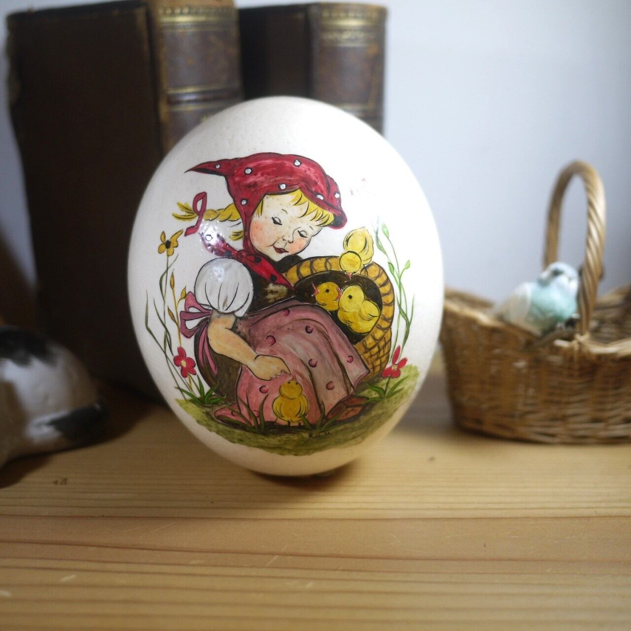 ダチョウ卵のオーナメント ドイツ