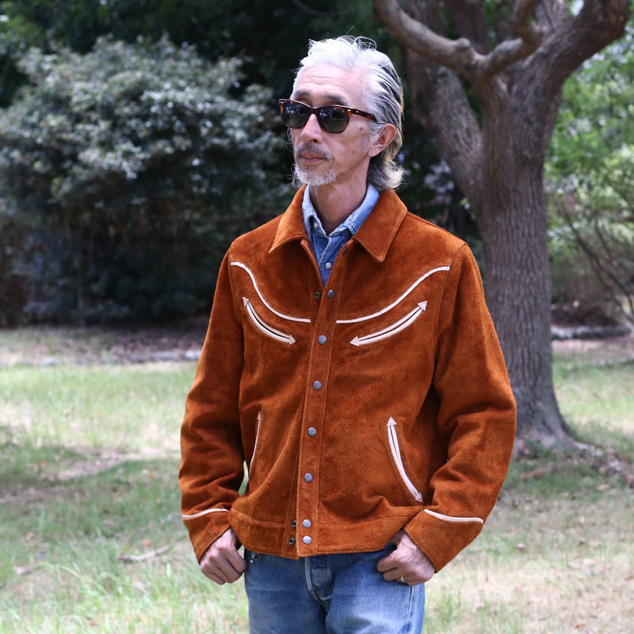 70S UNION SQUARE レザーシャツジャケット ヴィンテージ Y'2 LEATHER ワイツーレザー ステアラフアウトサドルホースウエスタン