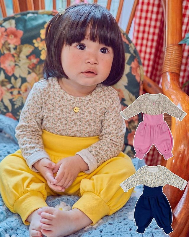 【取寄】oottbebe｜flower cluster loungewear set｜フラワールームウェアセット｜XS-XL｜kids｜26 autumn