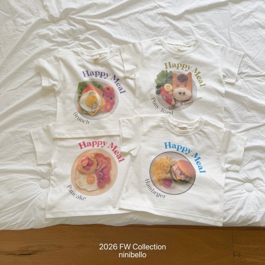 送料無料【予約】/ kidsハッピーミール半袖Tシャツ / ninibello