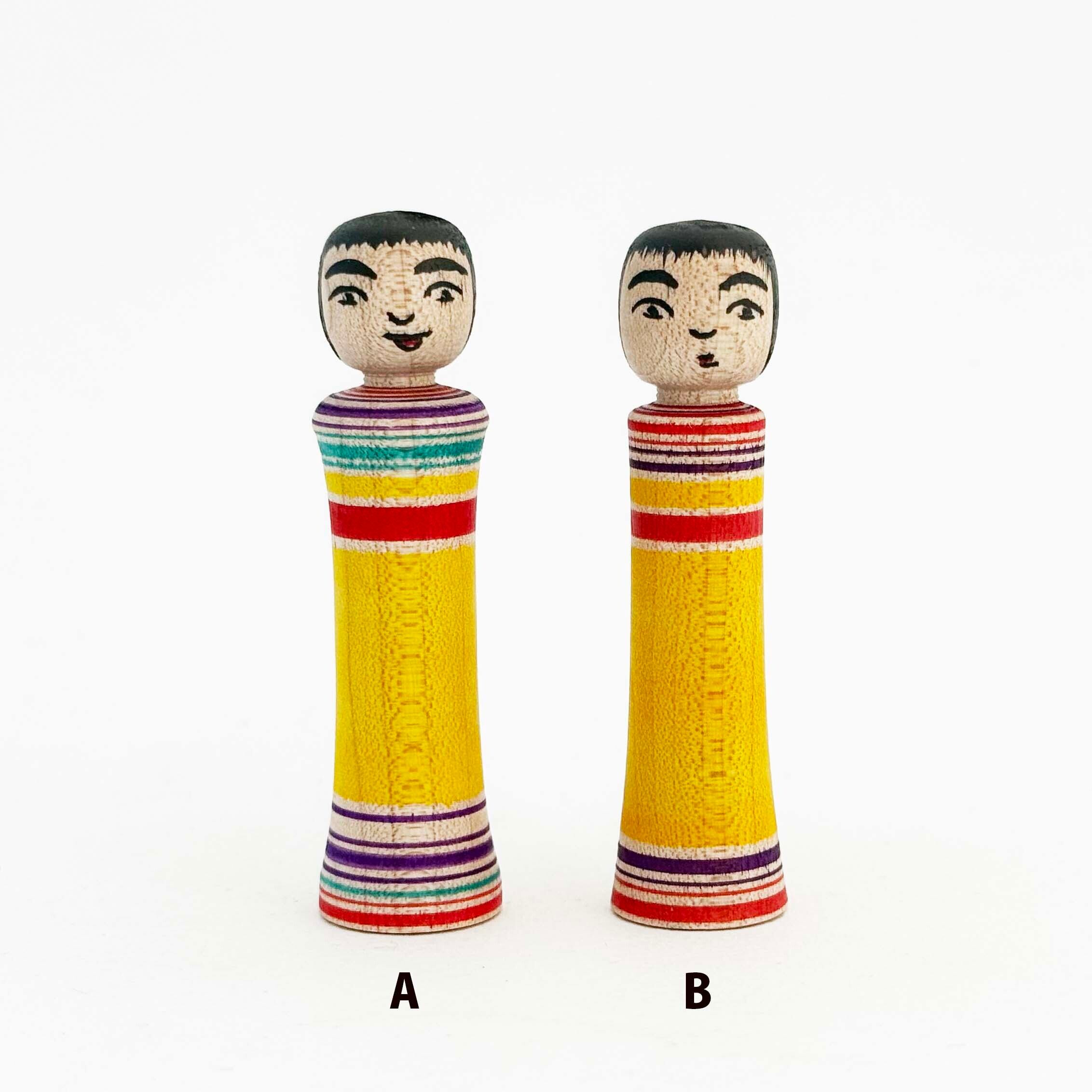 今晃工人 / 嶽時代初期 小寸こけし（黄）