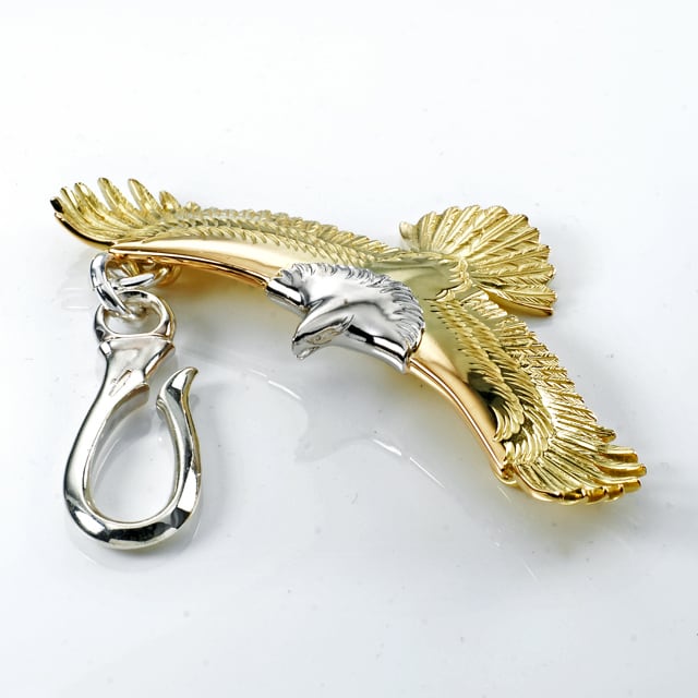 鷲見太郎　金縄　トップ単品 鷲見太郎 Key Chain キーチェーン】イーグルペンダント/プラチナヘッド