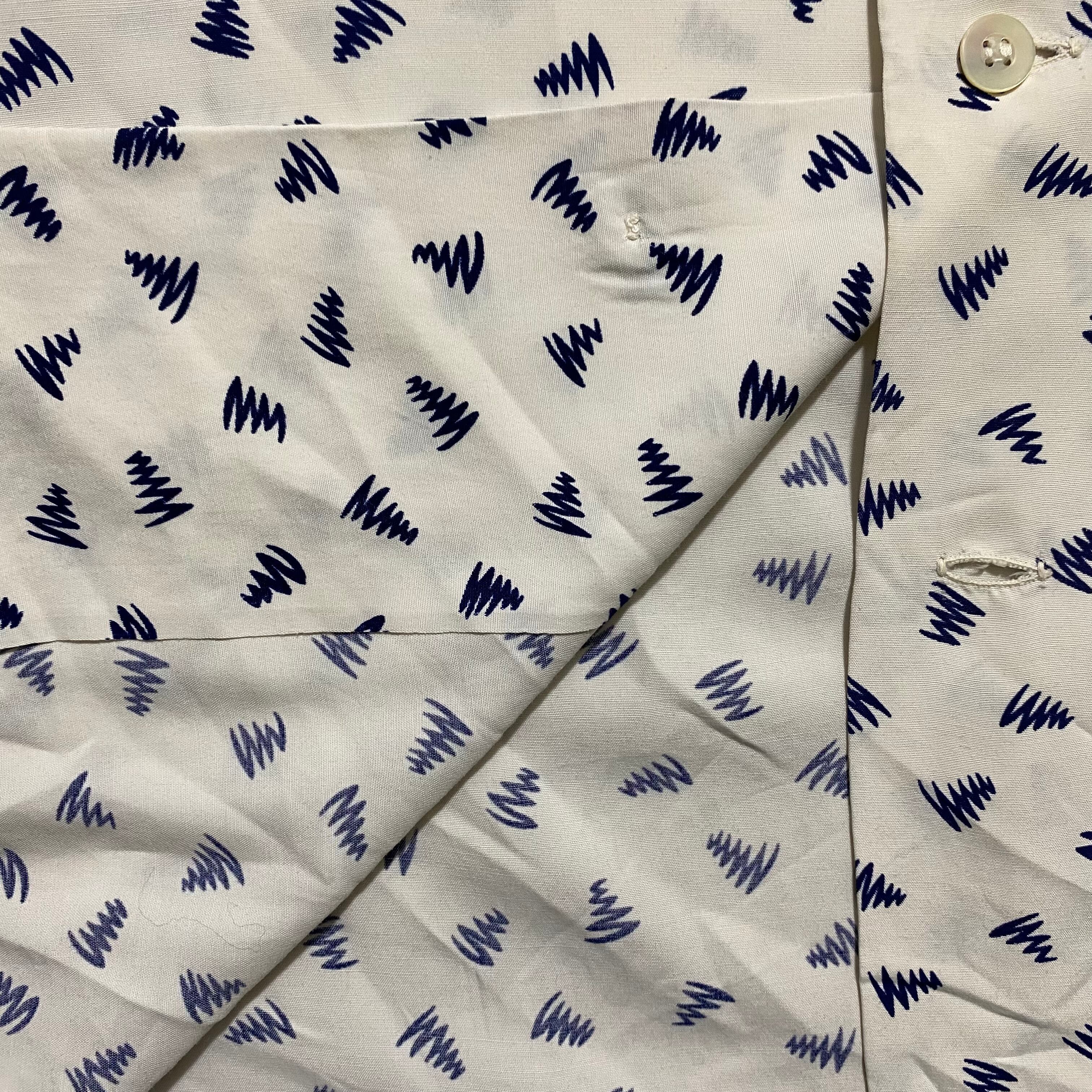 vintage 1950's atomic pattern rayon shirt | NOIR ONLINE