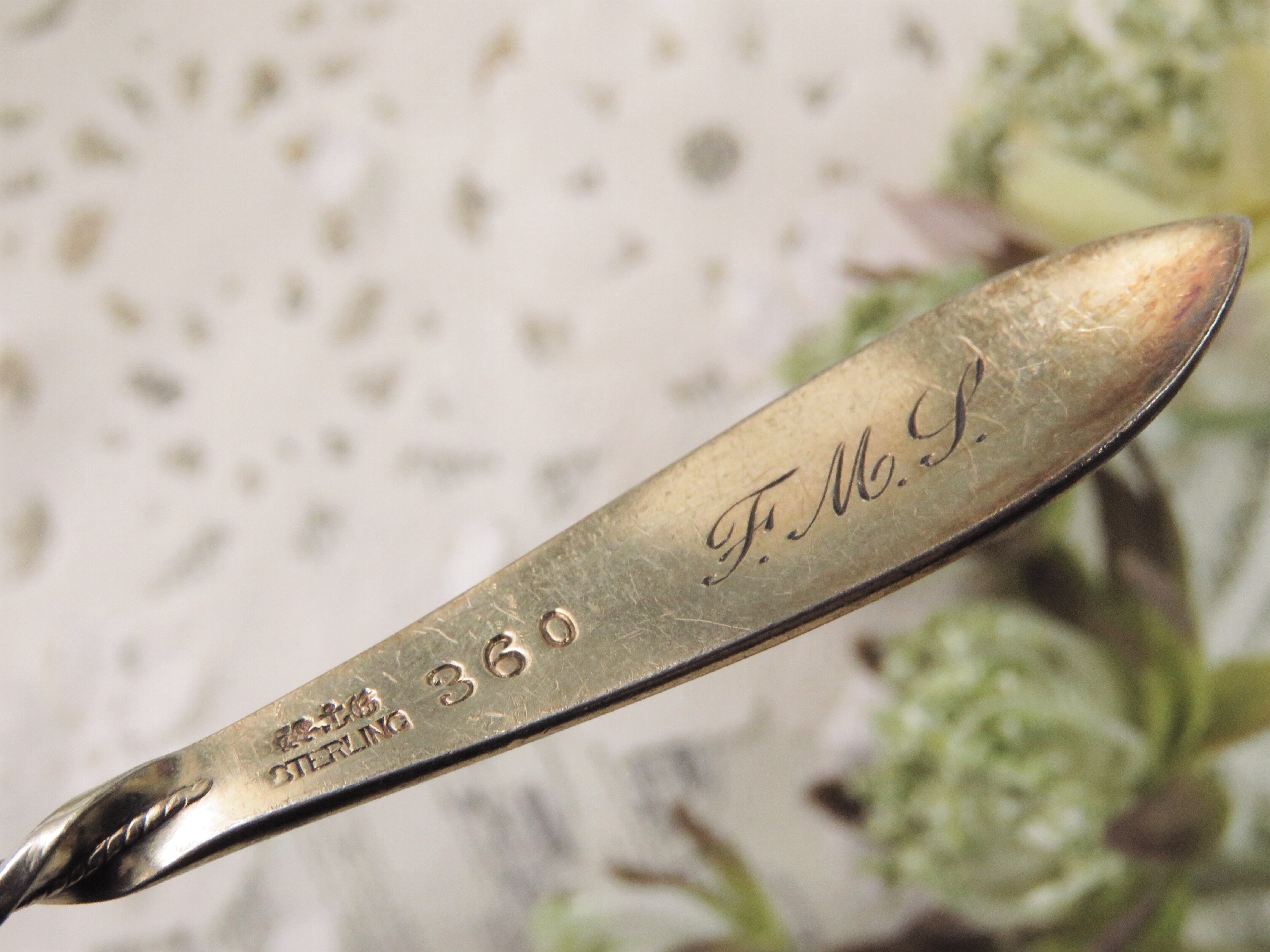 【米国】純銀 スターリングシルバー／スプーン「エナメル」 b24effb4e46213e84d153569d72dc1