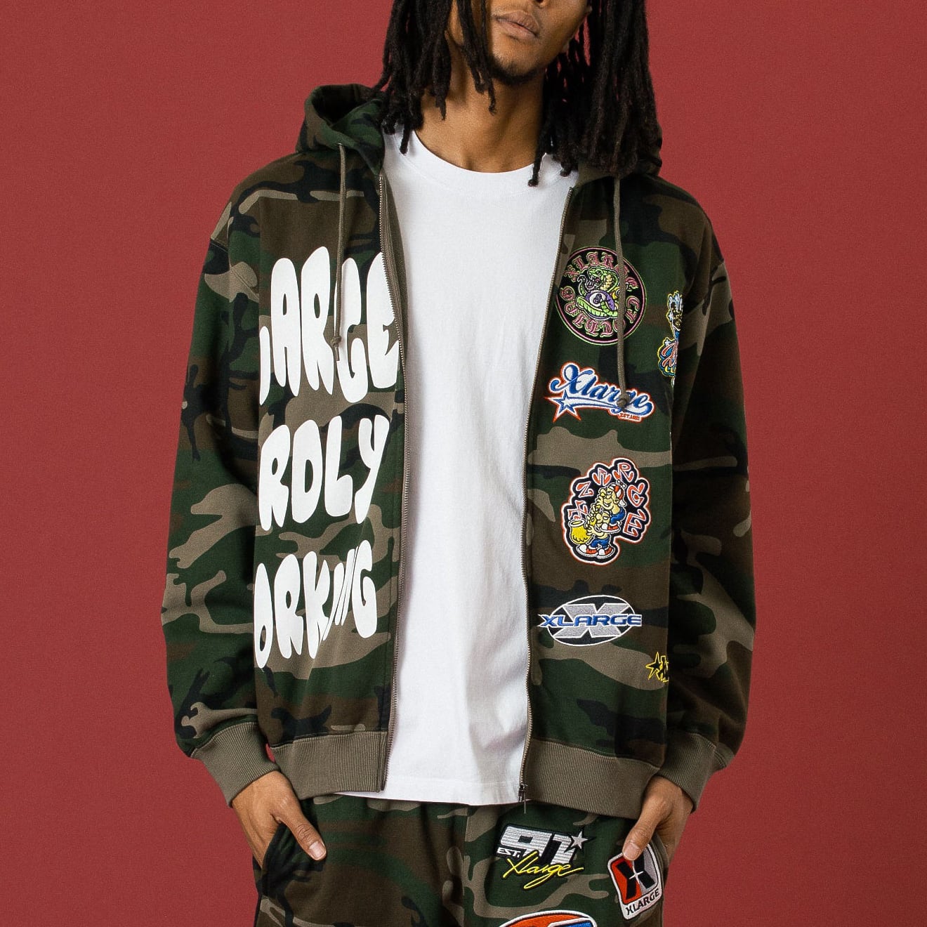 XLARGE（エクストララージ） MULTI LOGO ZIP UP HOODED SWEATSHIRT