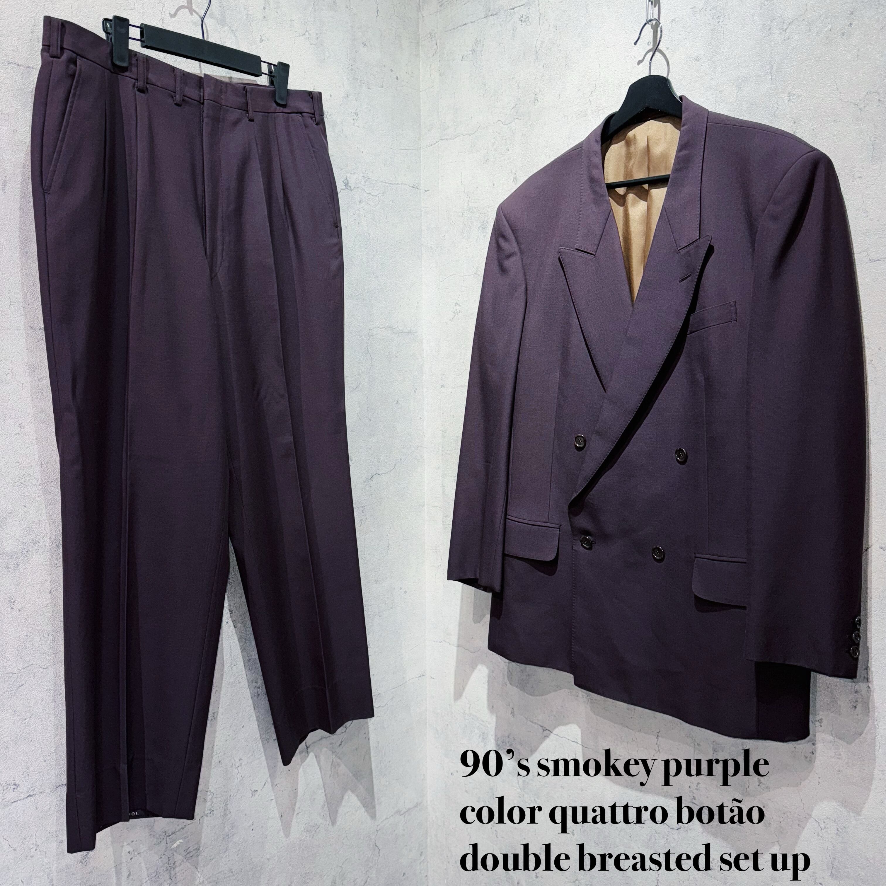 90’s smokey purple color quattro botão double breasted set up