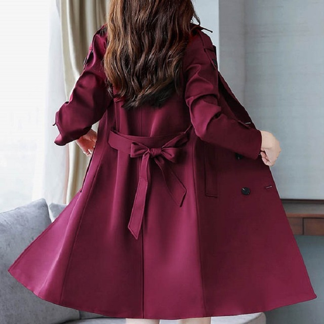 レディースコート スプリングコート トレンチコート コート トレンチひざ丈コート アウター 春コート 春アウター 春 ピンク ベージュ ベルト付き 無地 定番 シンプル 大人かわいい 女性用 防寒 デイリー 普段着 通勤 通学 お洒落 新作 大きなサイズ 3xl 4xl 全4色