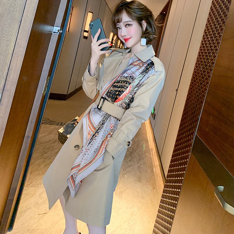 ベルト ウェストアシンメトリープリントスカーフ オータムスタイル 秋物 ハーネス シルク ステッチ MIUCO59188575462