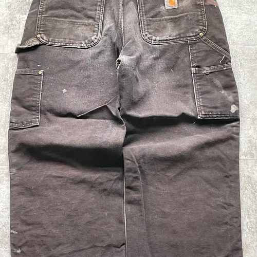 USA製品ブラウンカラー ダブルニー Carhartt B01 BLK w34 詳細写真15
