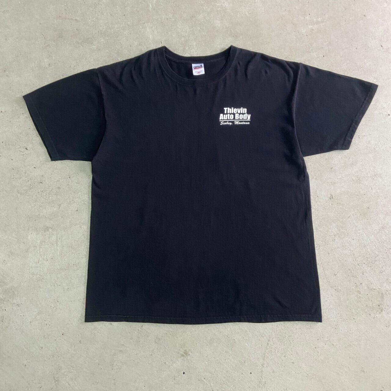 00年代 Thievin Auto Body モーターサイクル 車 バックプリントTシャツ 