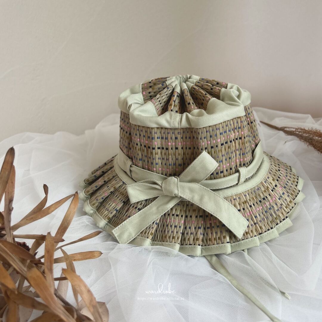 LORNA MURRAY｜フリル付き麦わら帽子 Lorna Murray フリル付き麦わら帽子 M ブラック LORNA MURRAY｜フリル