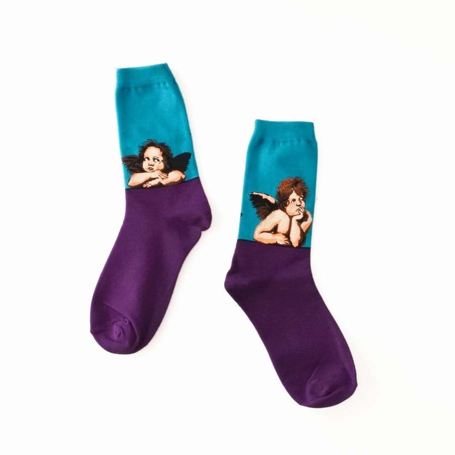 menu2018 ハーン社 天使 ソックス 天使 モチーフ アート ソックス | socks socks
