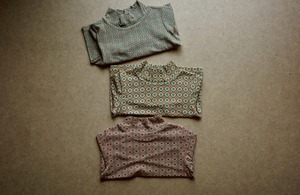 【即納】pixel art pattern high neck T ♡