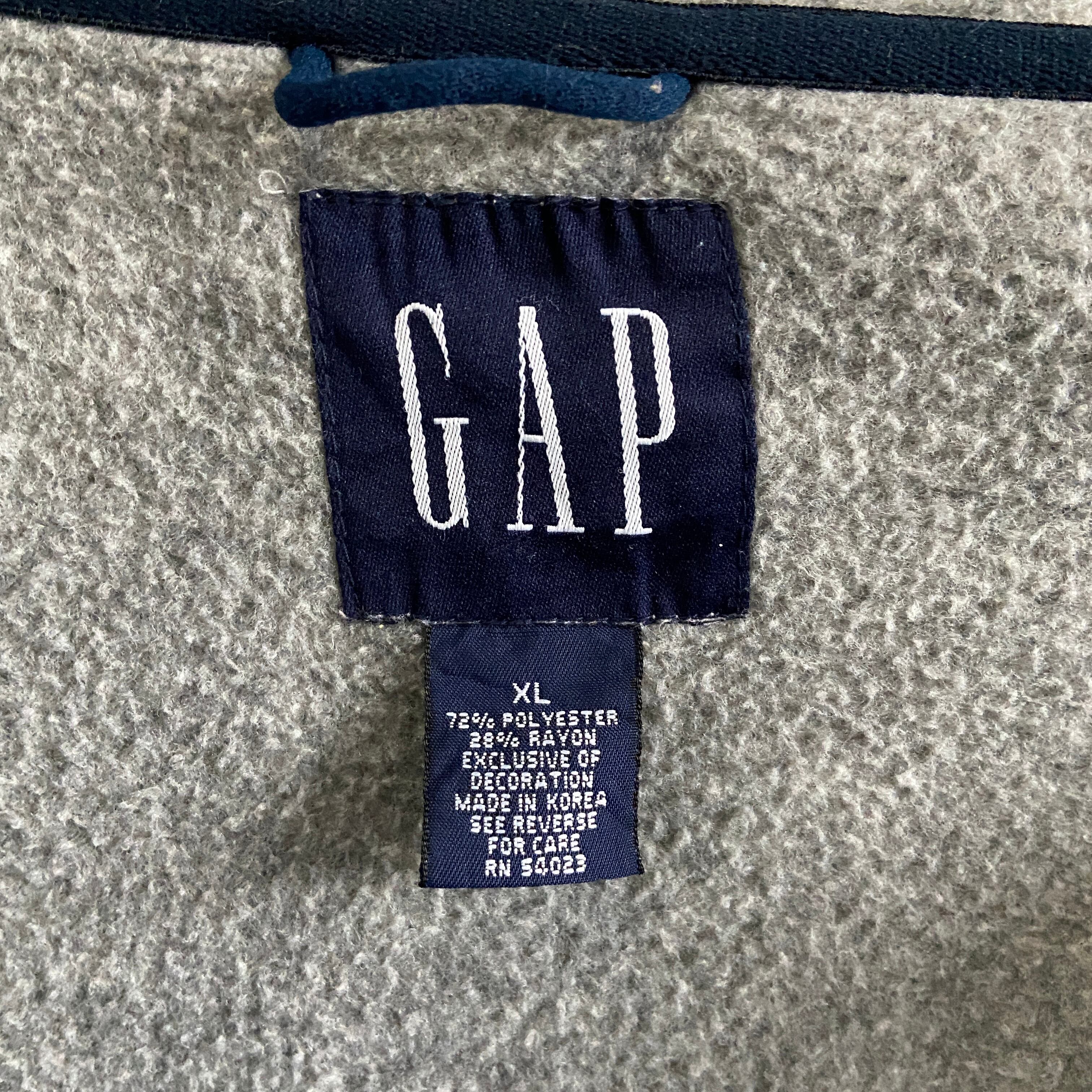 90年代 OLD GAP オールドギャップ フルジップ フリースベスト メンズXL 