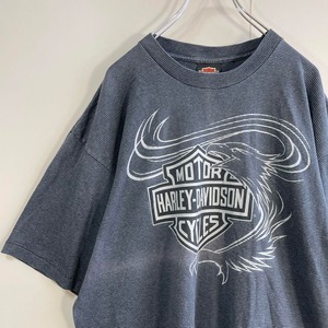 HARLEY-DAVIDSON usa製 multi border big logo T-shirt size XL 配送C