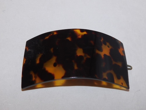 ベークライトバレッタ(鼈甲色) Bakelite work ornamental barrette