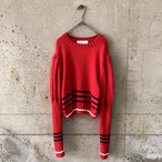 Puff sleeve school knit