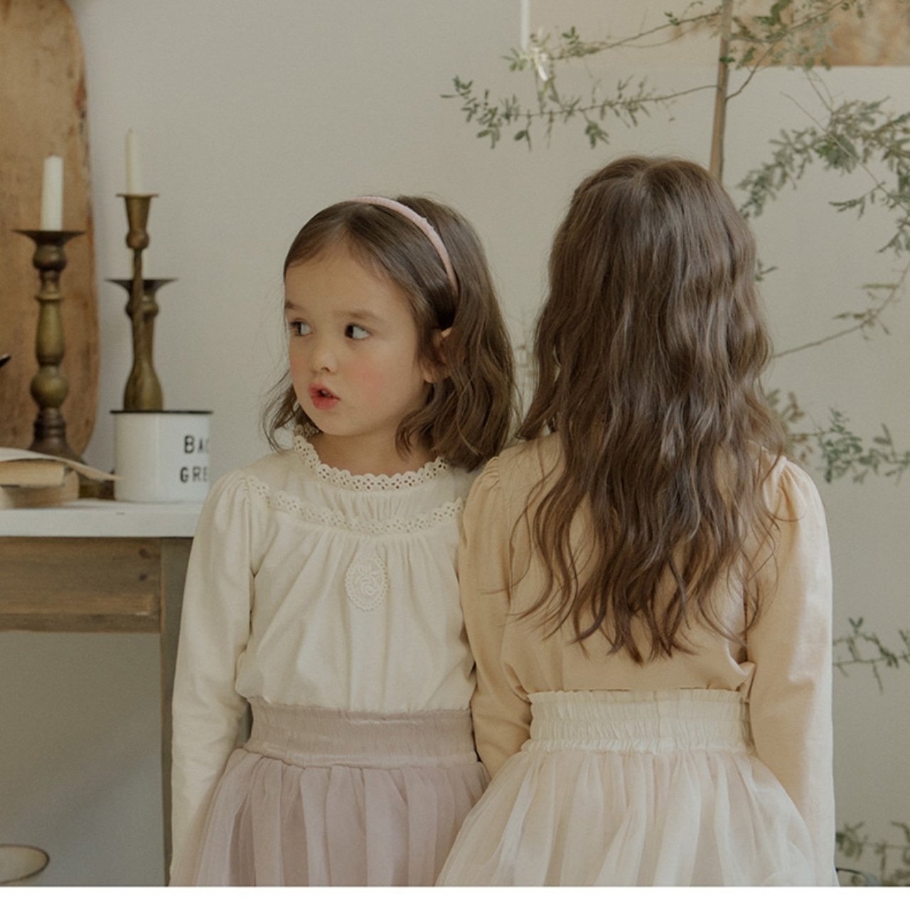 秋ダブルレースカラーTシャツ3色