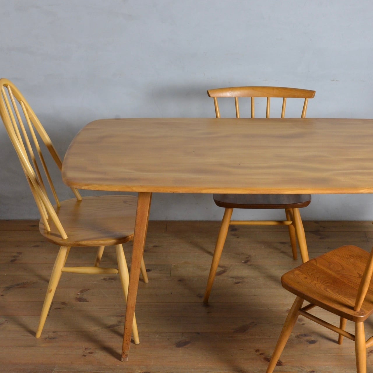 Ercol Rectangle Table / アーコール レクタングル  テーブル〈ダイニングテーブル・4人掛け・6人掛け・机・北欧・ミッドセンチュリー〉112173 | SHABBY'S MARKETPLACE　 アンティーク・ヴィンテージ 家具や雑貨のお店 powered by BASE