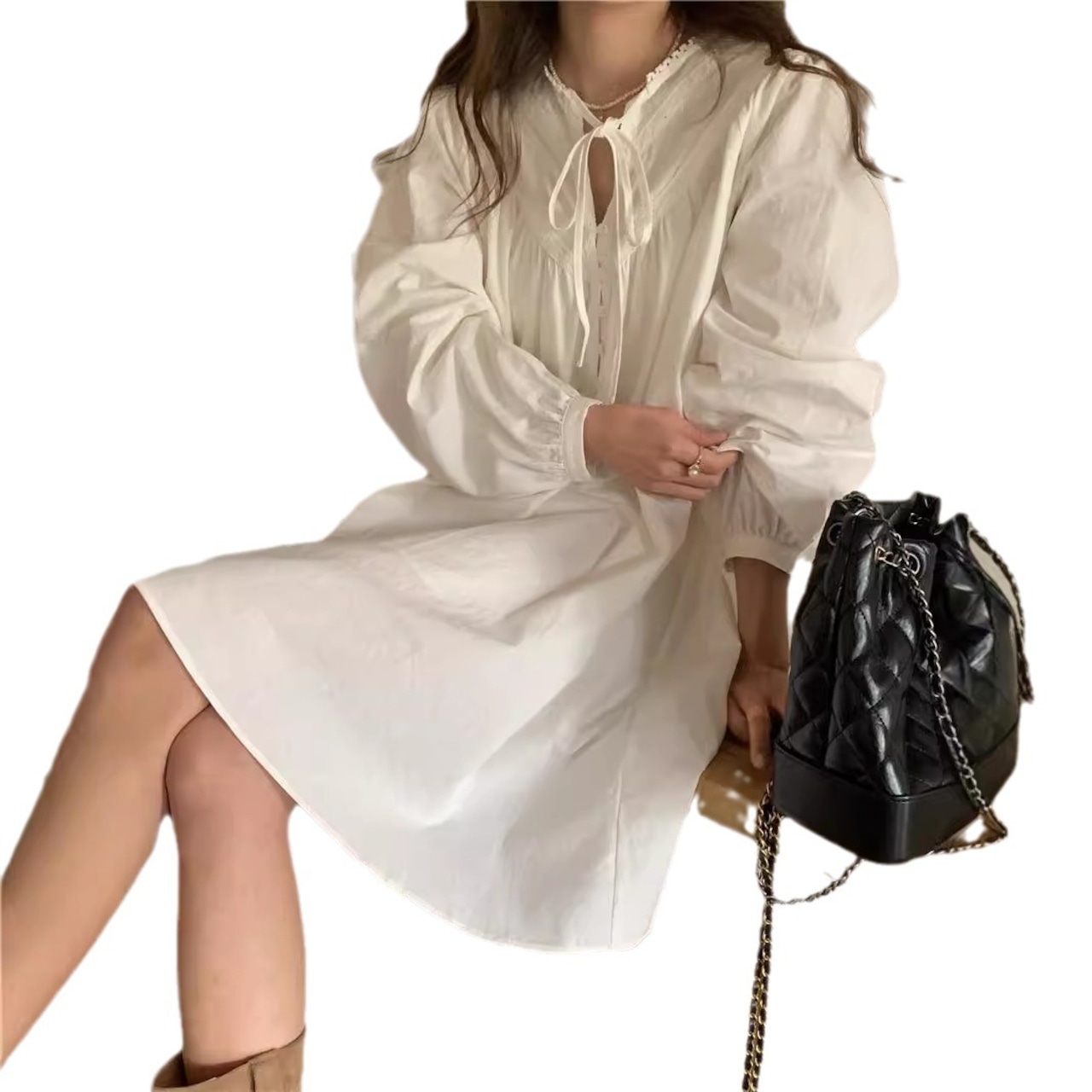 ミドル丈ワンピース_060320