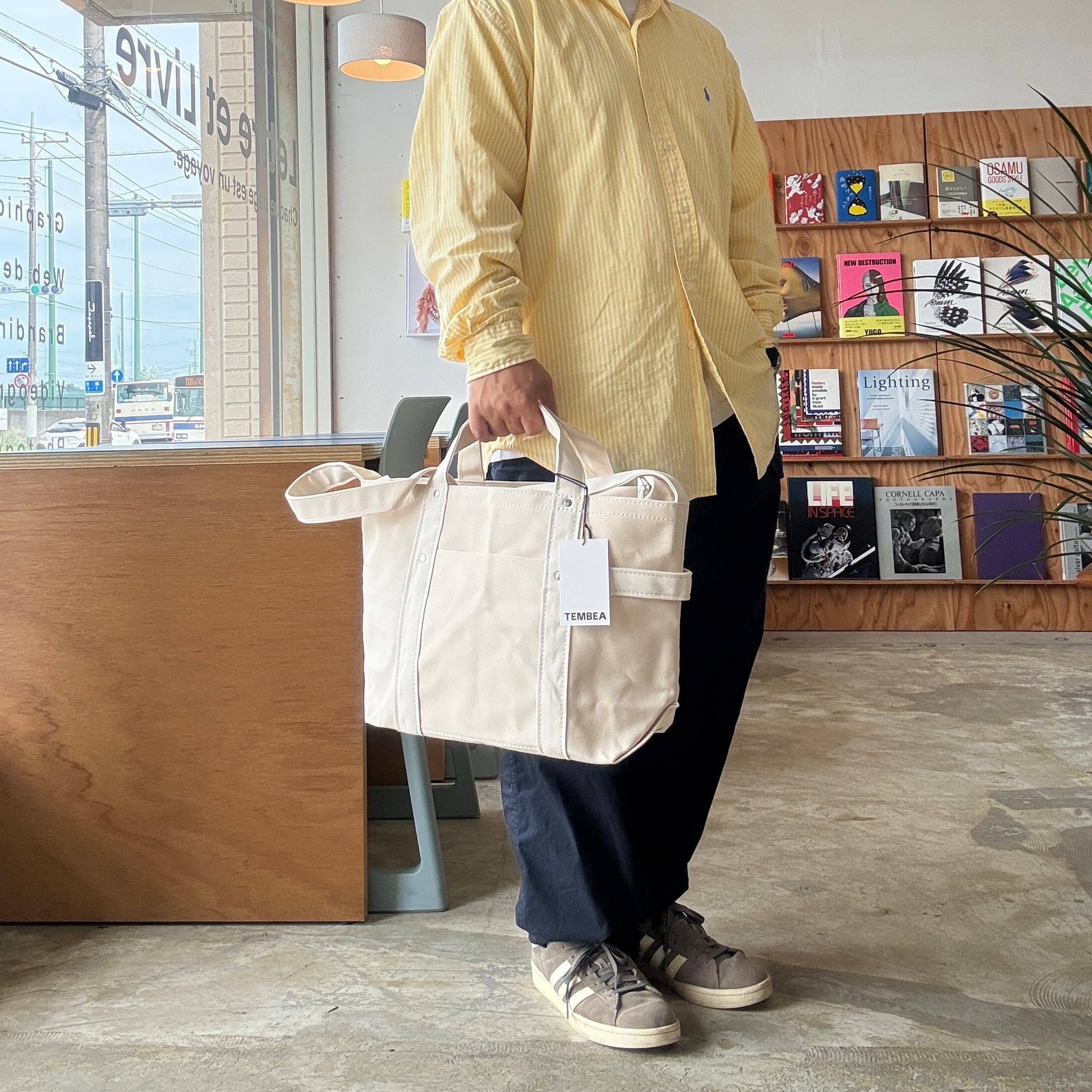 TEMBEA HARVEST TOTE MEDIUM NATURAL/NATURAL | Lettre et Livre