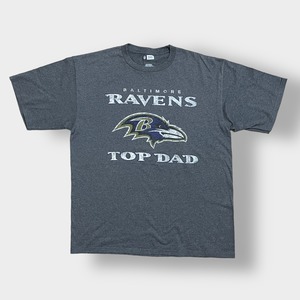 【NFL TEAM APPAREL】Baltimore Ravens ボルチモアレイブンズ Tシャツ ロゴ アメフト XL ビッグサイズ US古着