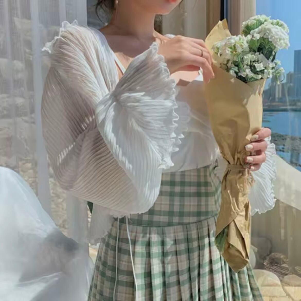 シフォンシアーカーディガン