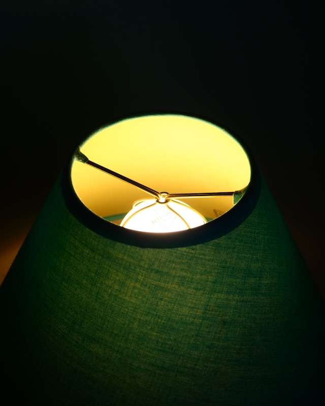 1997 Light blue shaded lamp, made in Taiwan