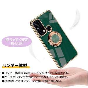 OPPO Reno5 A ケース カバー ソフト オッポ  Reno5a スマホリング ストラップホール ソフトケース リング TPU スタンド かわいい カラー