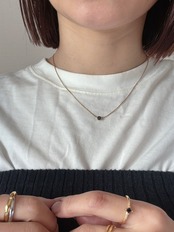 ミニマルブラックネックレス