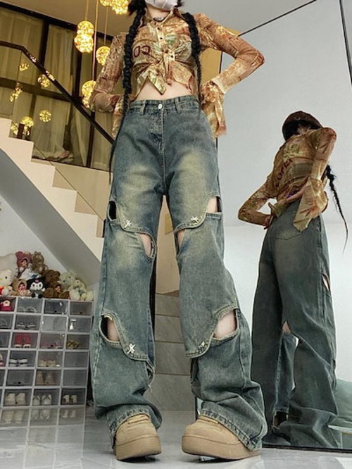 2024 春夏パンツ デニム ジーンズ スキニー レッグ ハイウエスト 脚長効果 美脚効果 細見え 春 ライトブルー 系 カジュアル ズボンファッション デザインお出かけ