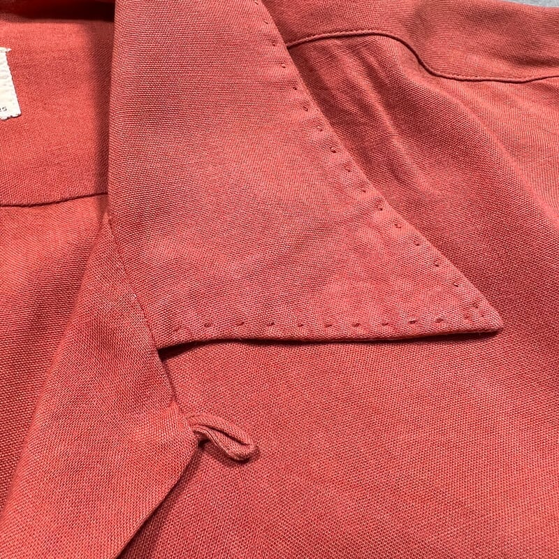 50's Glen Brae SPORTSWEAR レーヨンオープンカラーシャツ 開襟 平織