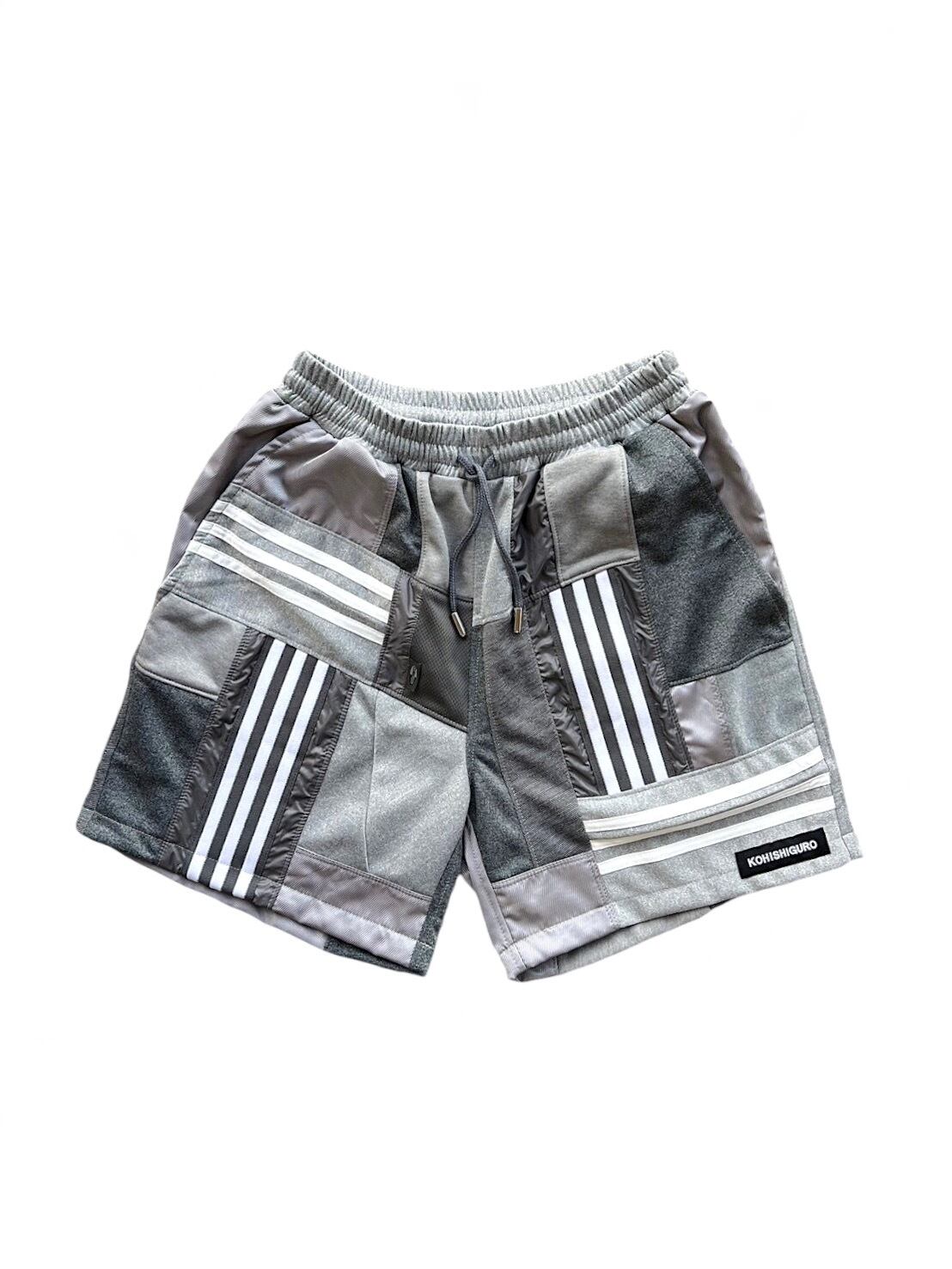 KOH ISHIGURO コウイシグロ　ハーフパンツ KOH ISHIGURO Upcycled Crazy Patchwork Short Pants -GRAY- Woman