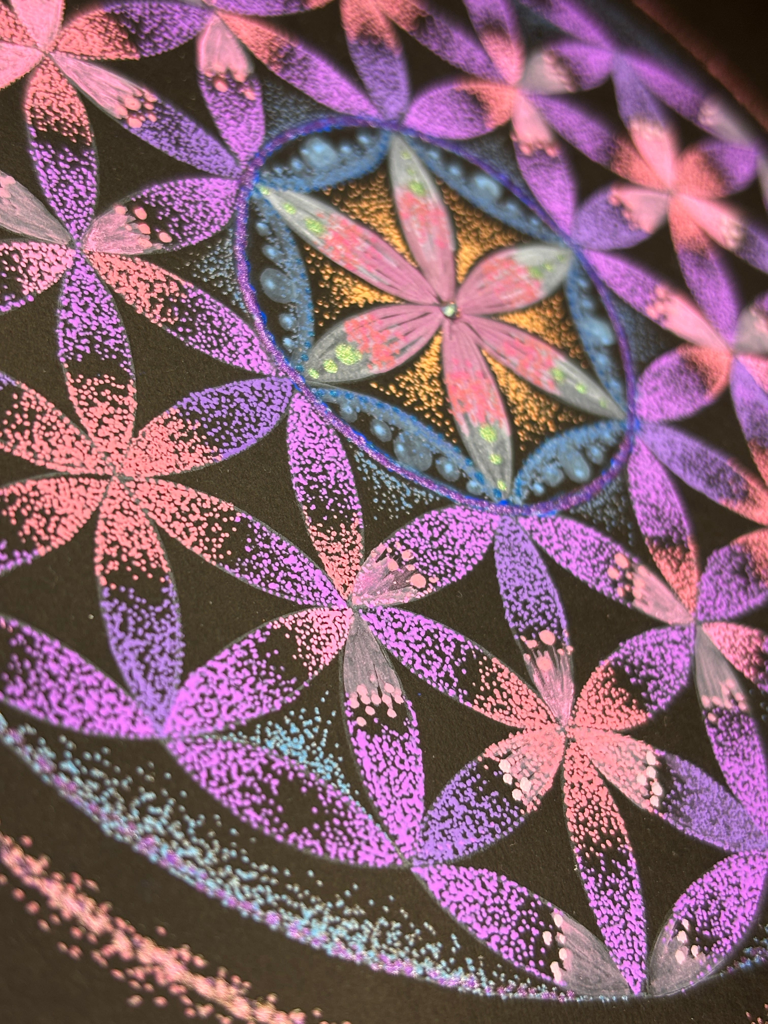 点描曼荼羅アート＊フラワーオブライフ | Sachiko Art