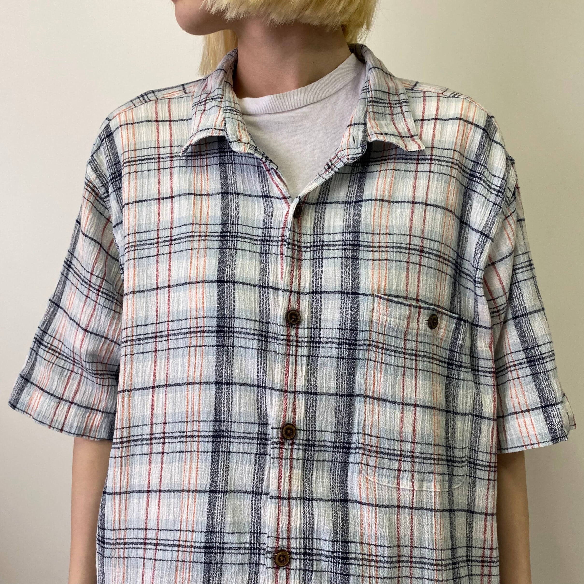 Patagonia パタゴニア オーガニックコットン半袖 チェックシャツ アウトドアシャツ メンズl 古着 半袖シャツ Gs07 Cs29 50 Cave 古着屋 公式 古着通販サイト