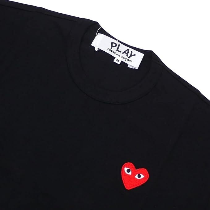 プレイ コムデギャルソン PLAY COMME des GARCONS マルチハートプリント cdg Tシャツ メンズ レディース 半袖 柔らかい肌触り クルーネック ロゴプリント カットソー